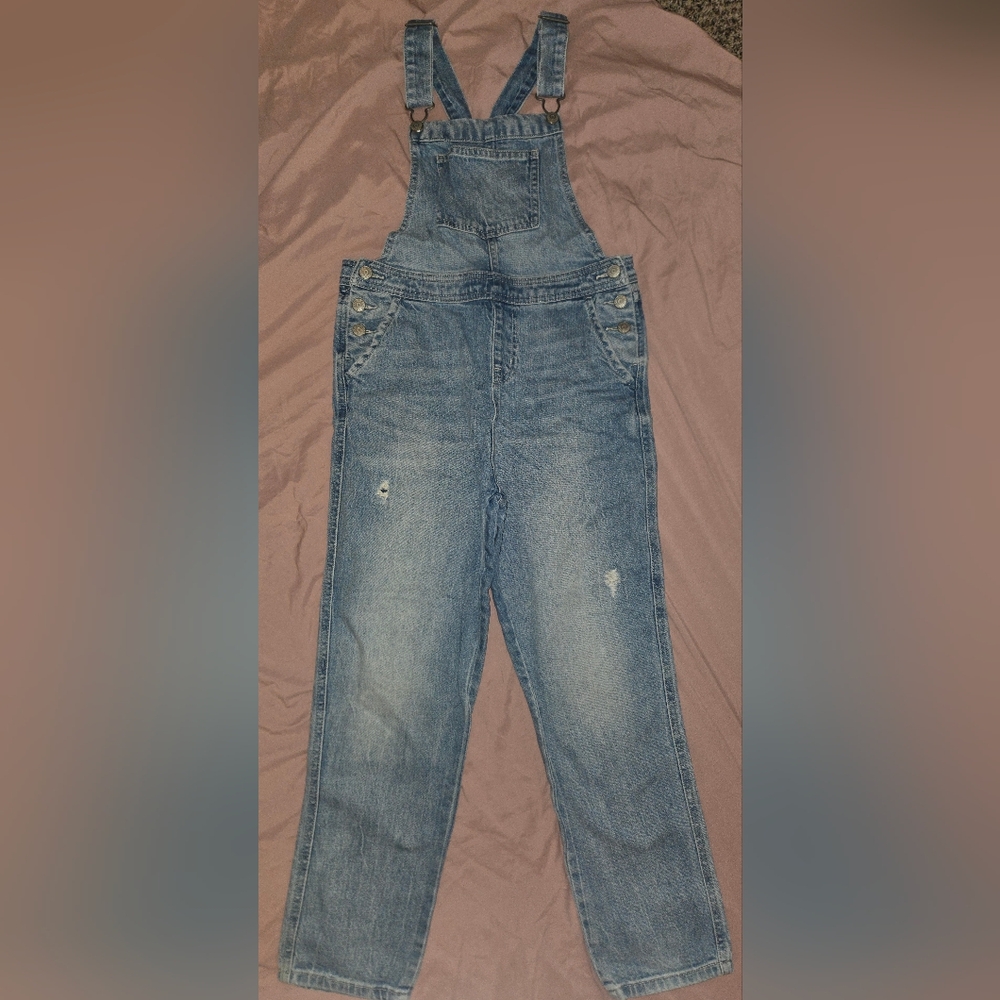 Girls Cat & Jack Light Blue Stretch Denim Overalls